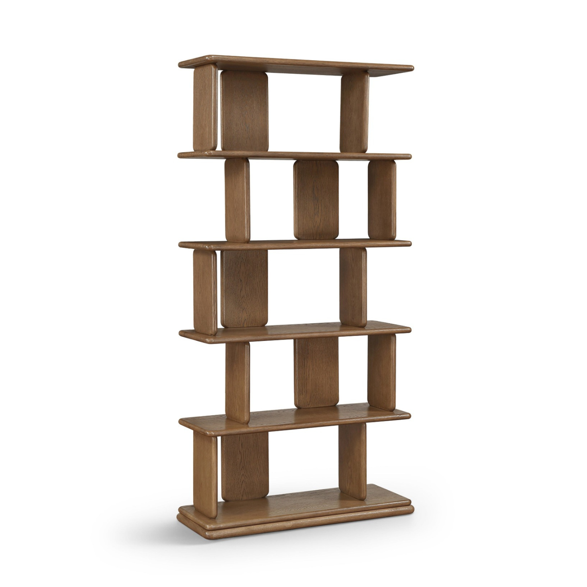 Nexa Brown Solid Wood And Oak Veneer Bookcase