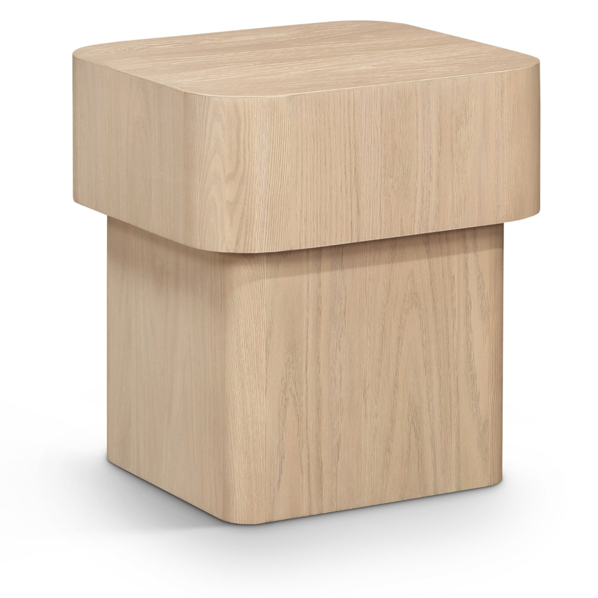 Oakmont Natural Oak Veneer End Side Table Set of 2