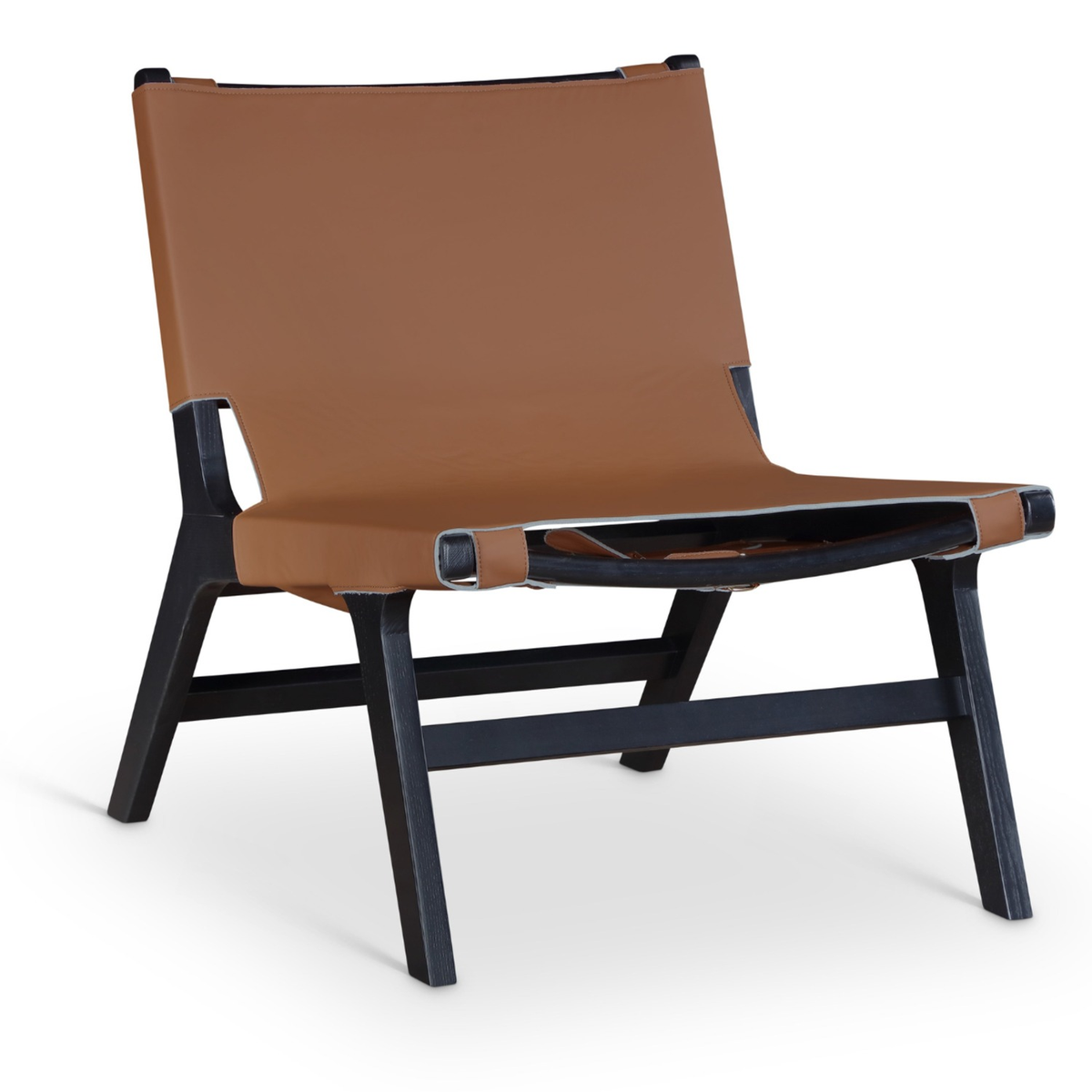 Rawlins Cognac Vegan Leather Upholstered Accent Chair