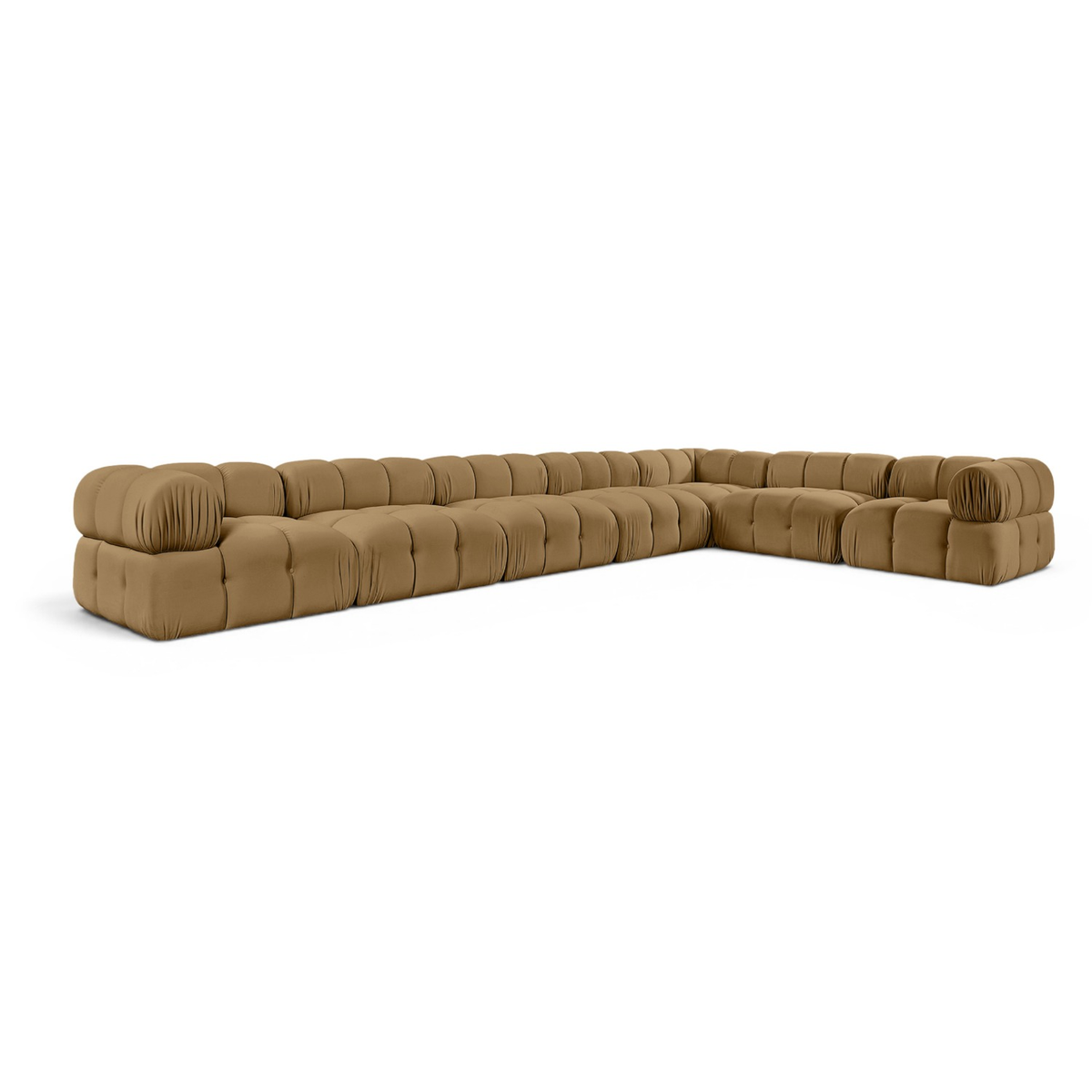 Orin Saddle Velvet Performance Fabric Upholstered 7 pc. Modular Sectional, primary product view