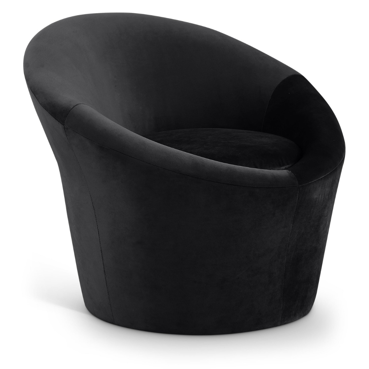 Tristan Black Velvet Upholstered Accent Chair
