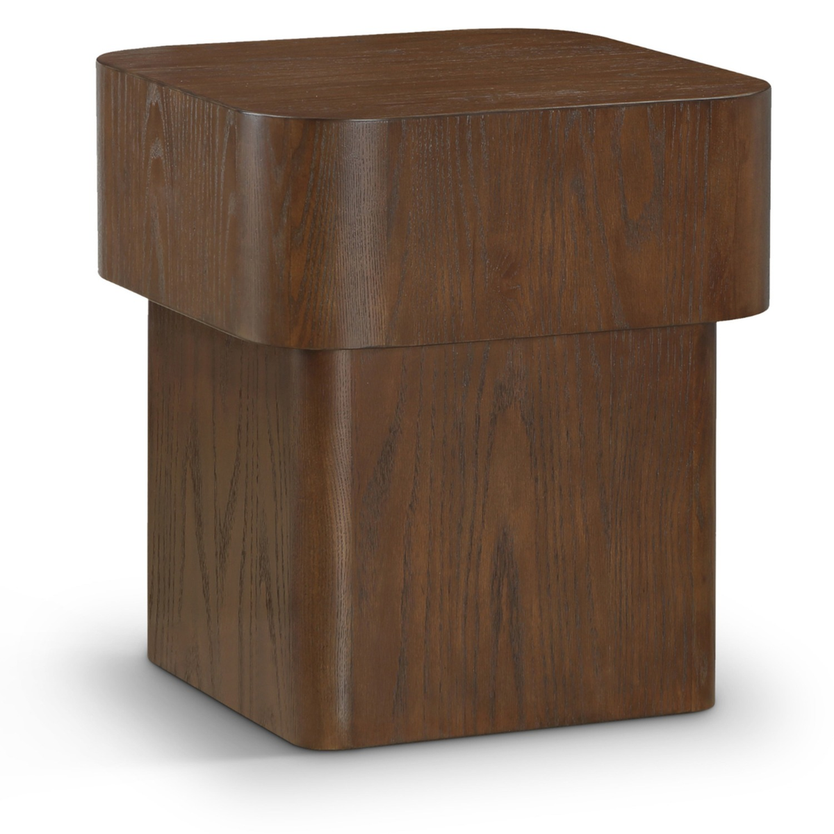 Oakmont Brown Oak Veneer End Side Table Set of 2