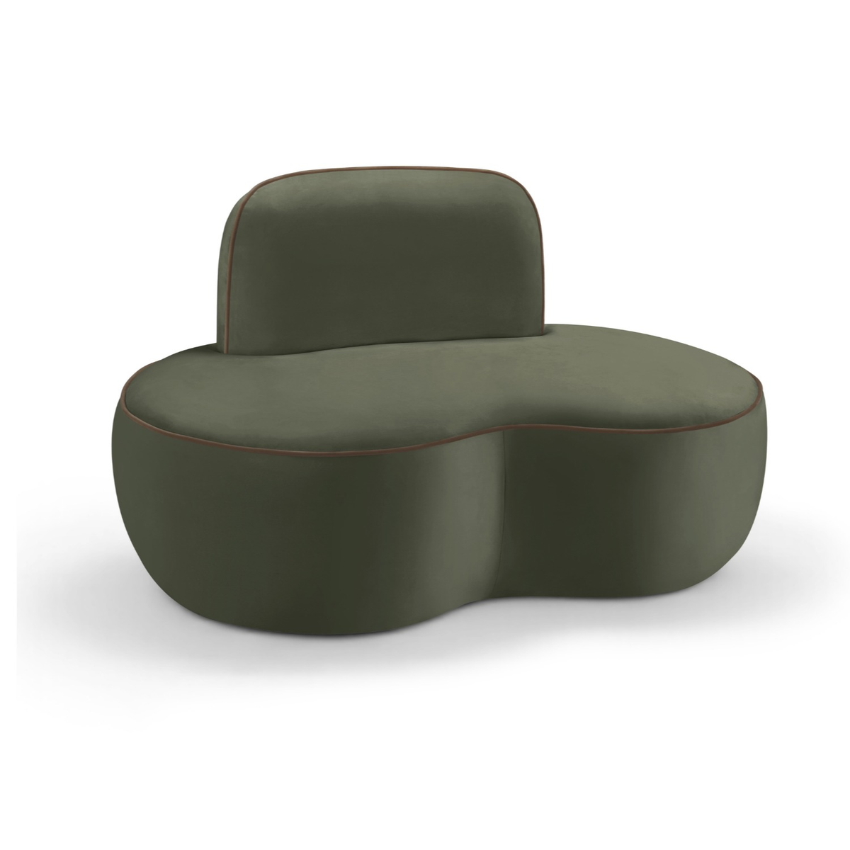 Swerve Green Velvet Upholstered Chair