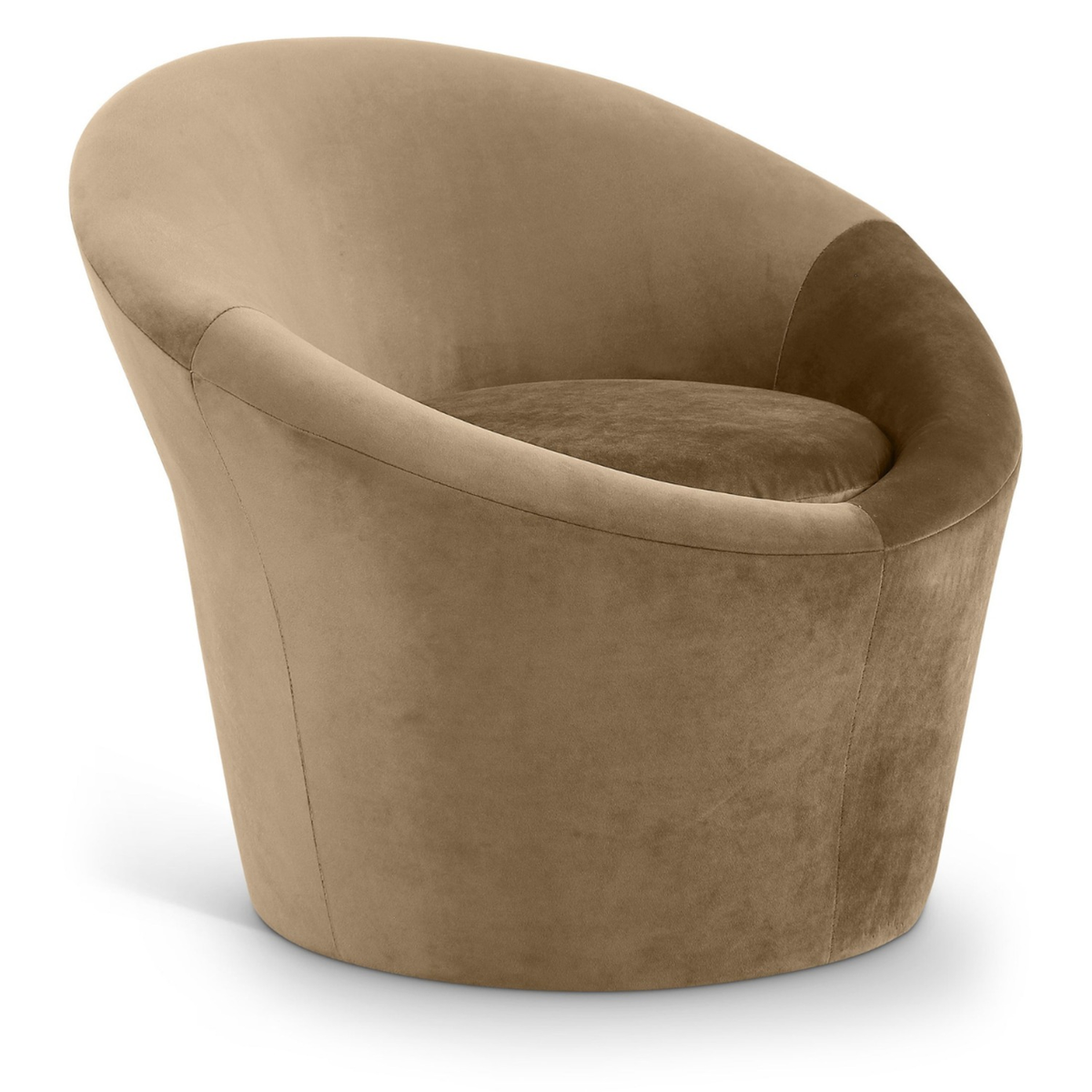 Tristan Beige Velvet Upholstered Accent Chair