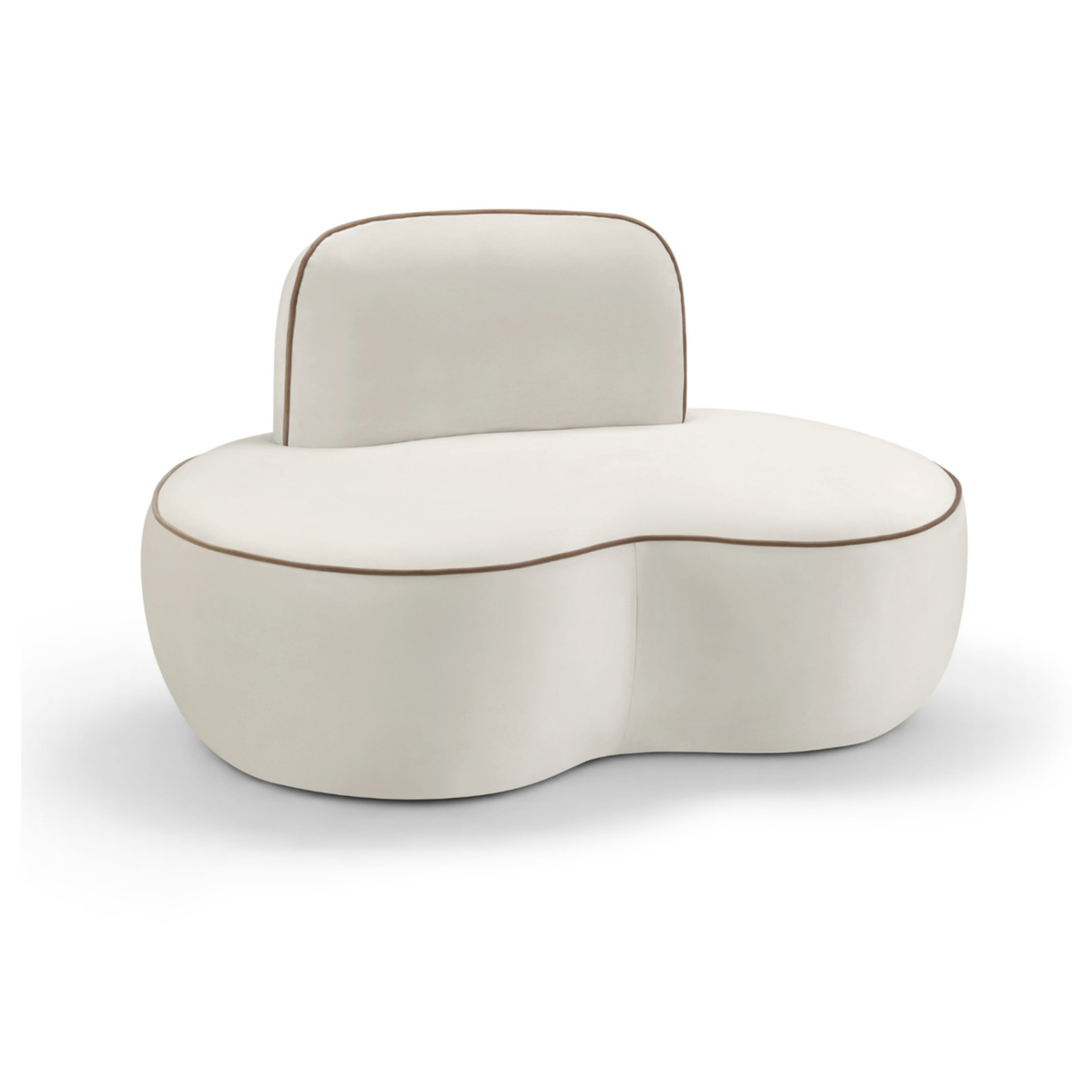 Swerve Cream Velvet Upholstered Chair