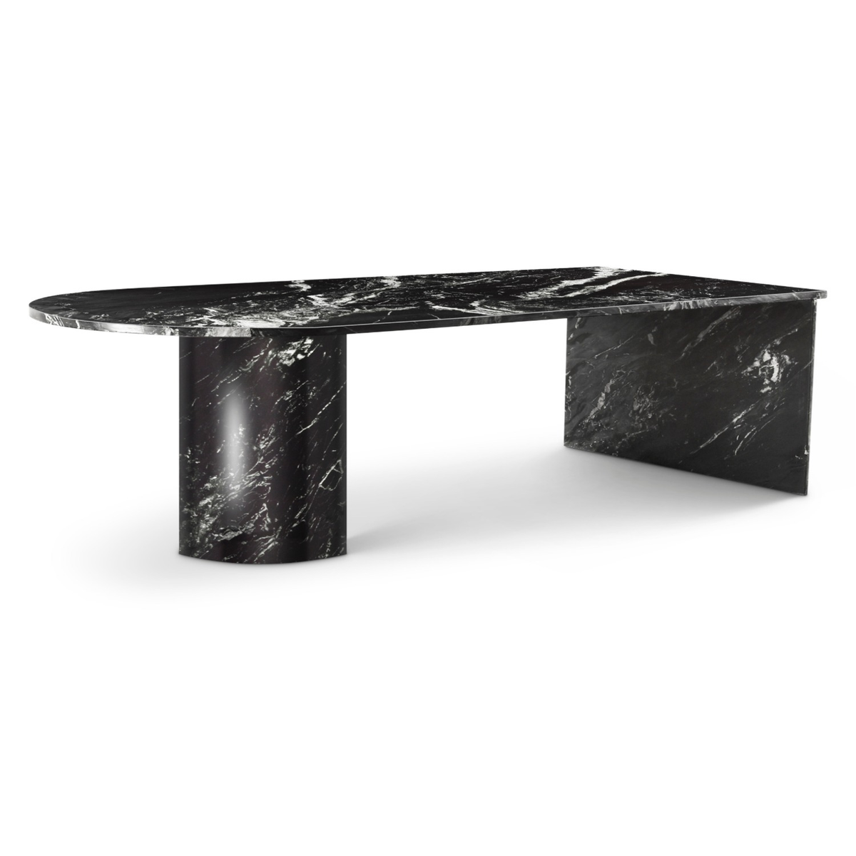 Salerno Black Genuine Marble Coffee Table