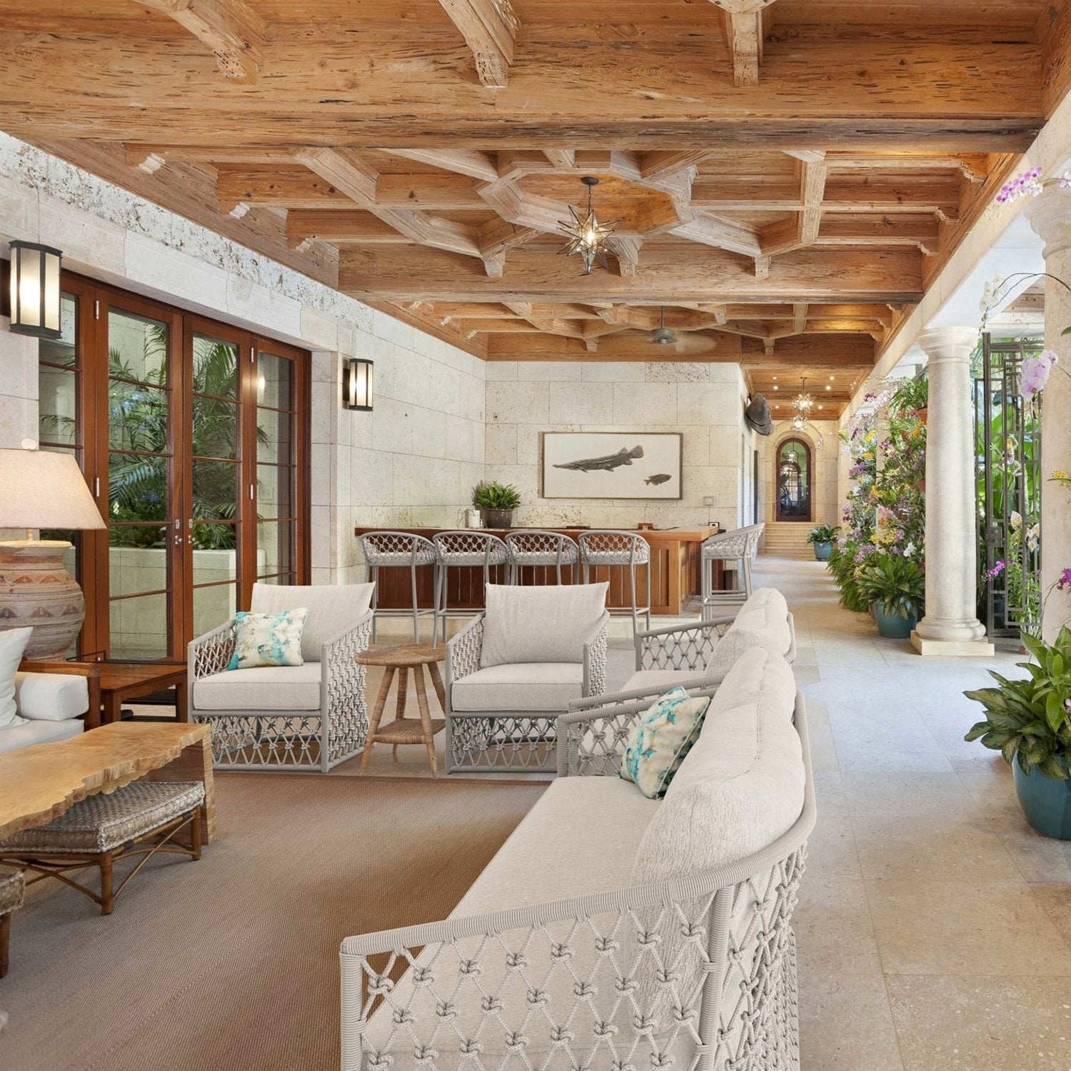 Azzurro Living Amelia Outdoor Counter Stool