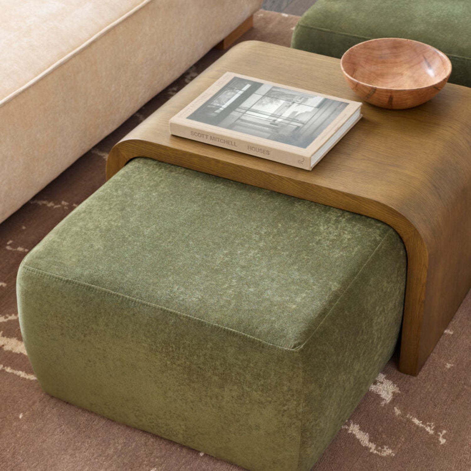 Argon Polyester Ottoman