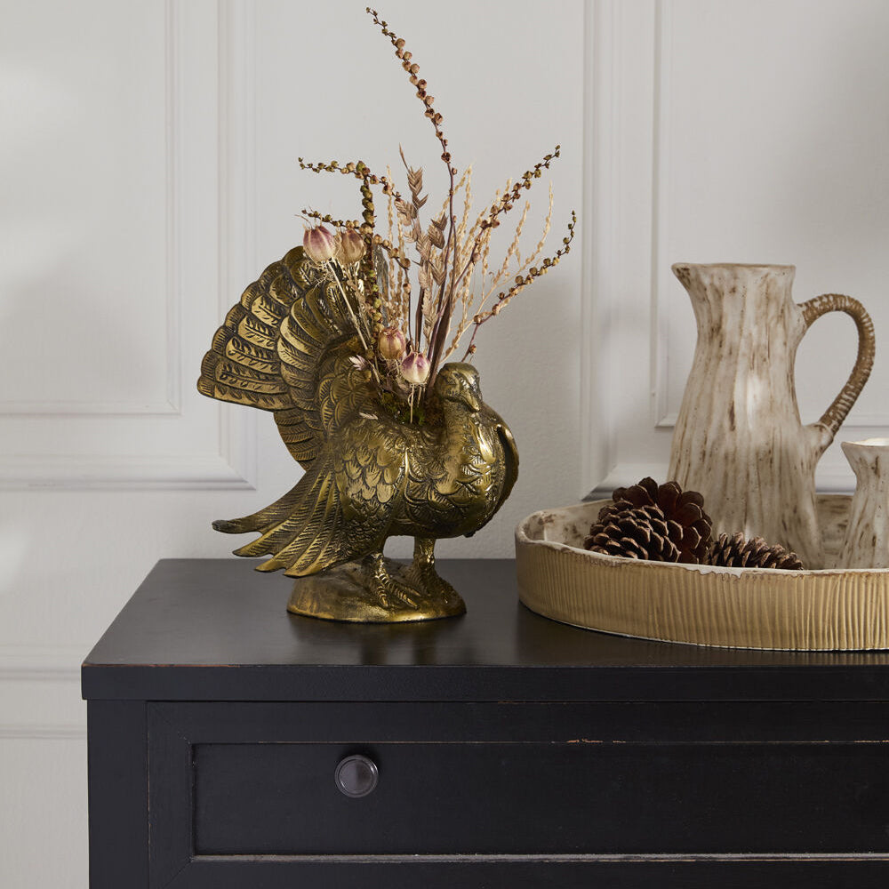 Autumn Turkey Vase