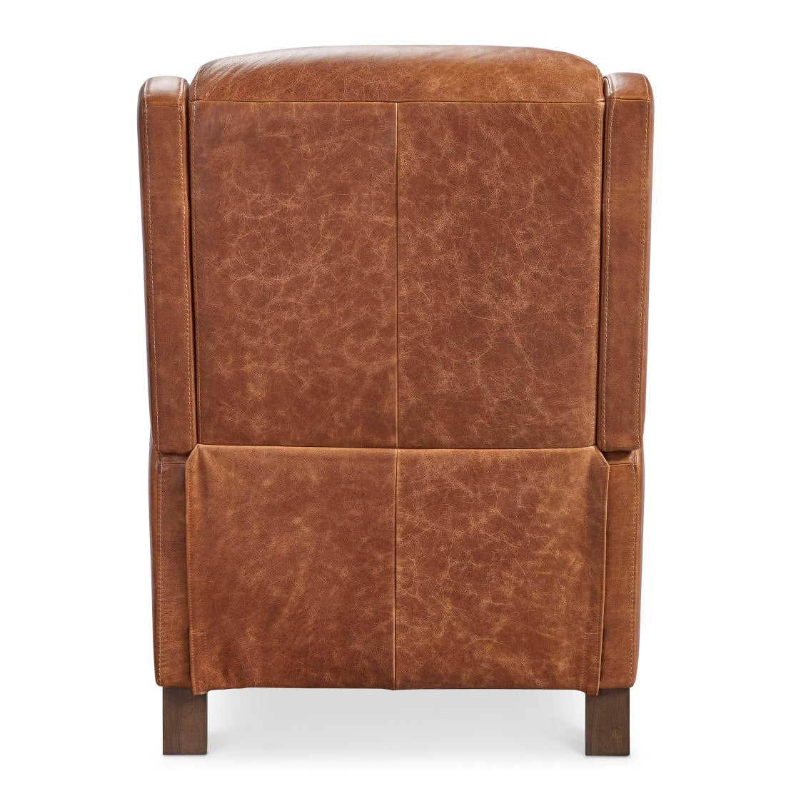 Bernhardt Motion Hampton Leather Recliner in Umber, alternate angle