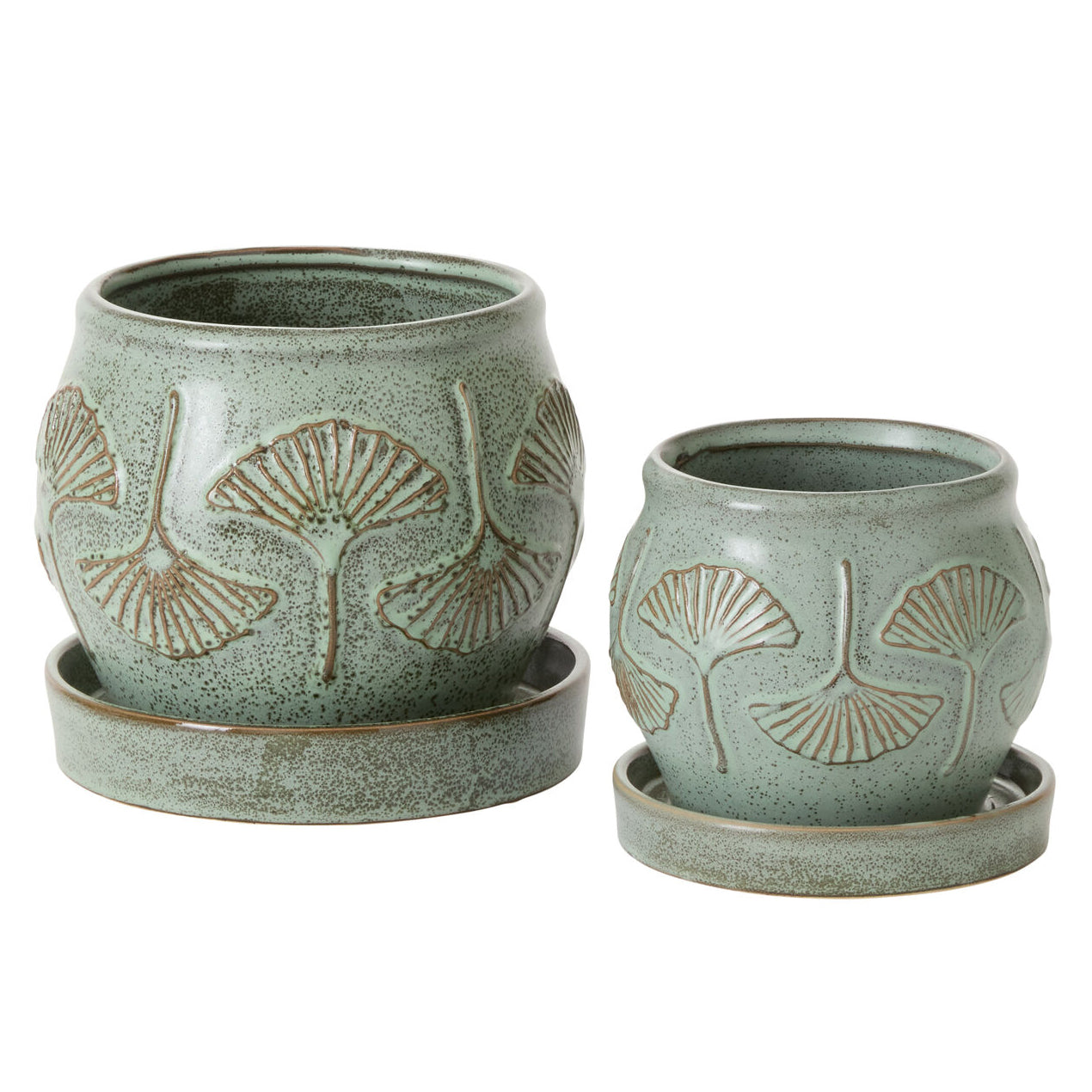 Biloba Pot with Saucer