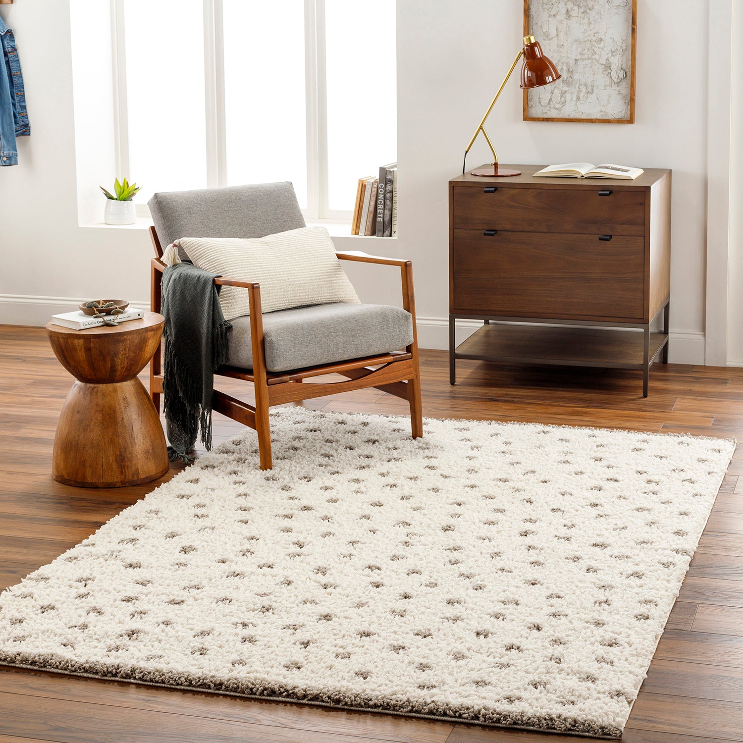 Livabliss Birmingham Spots Machine Woven Rug