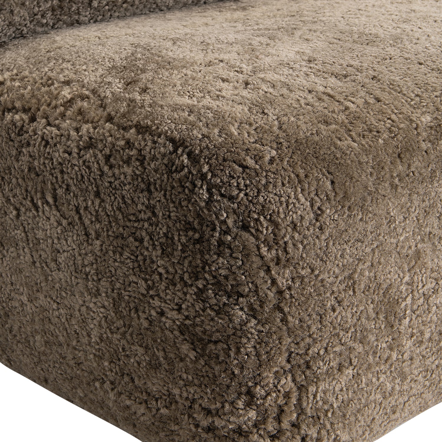 Bernhardt Interiors Paley Brown Shearling Swivel Chair