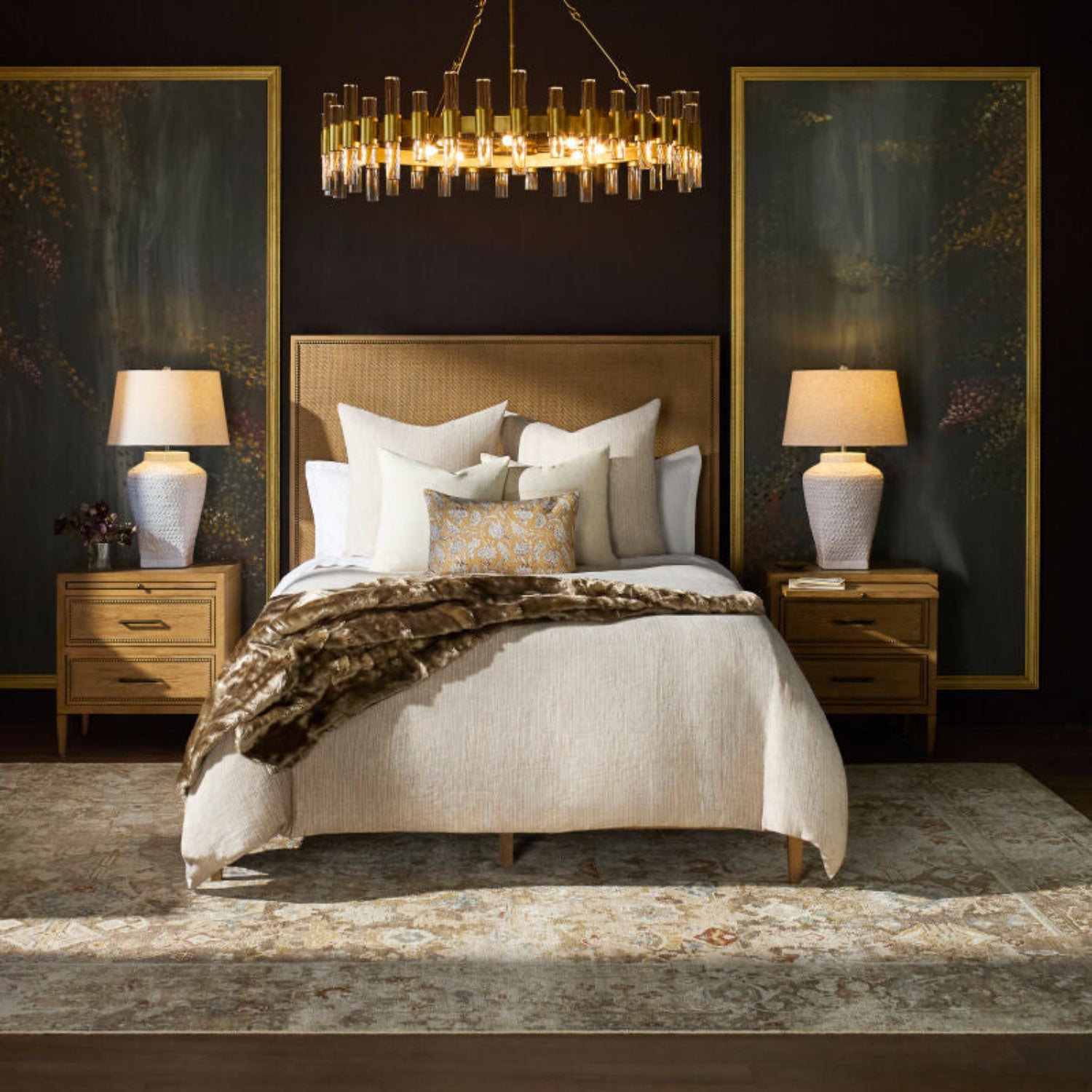Hermosa Rattan Wood Bed
