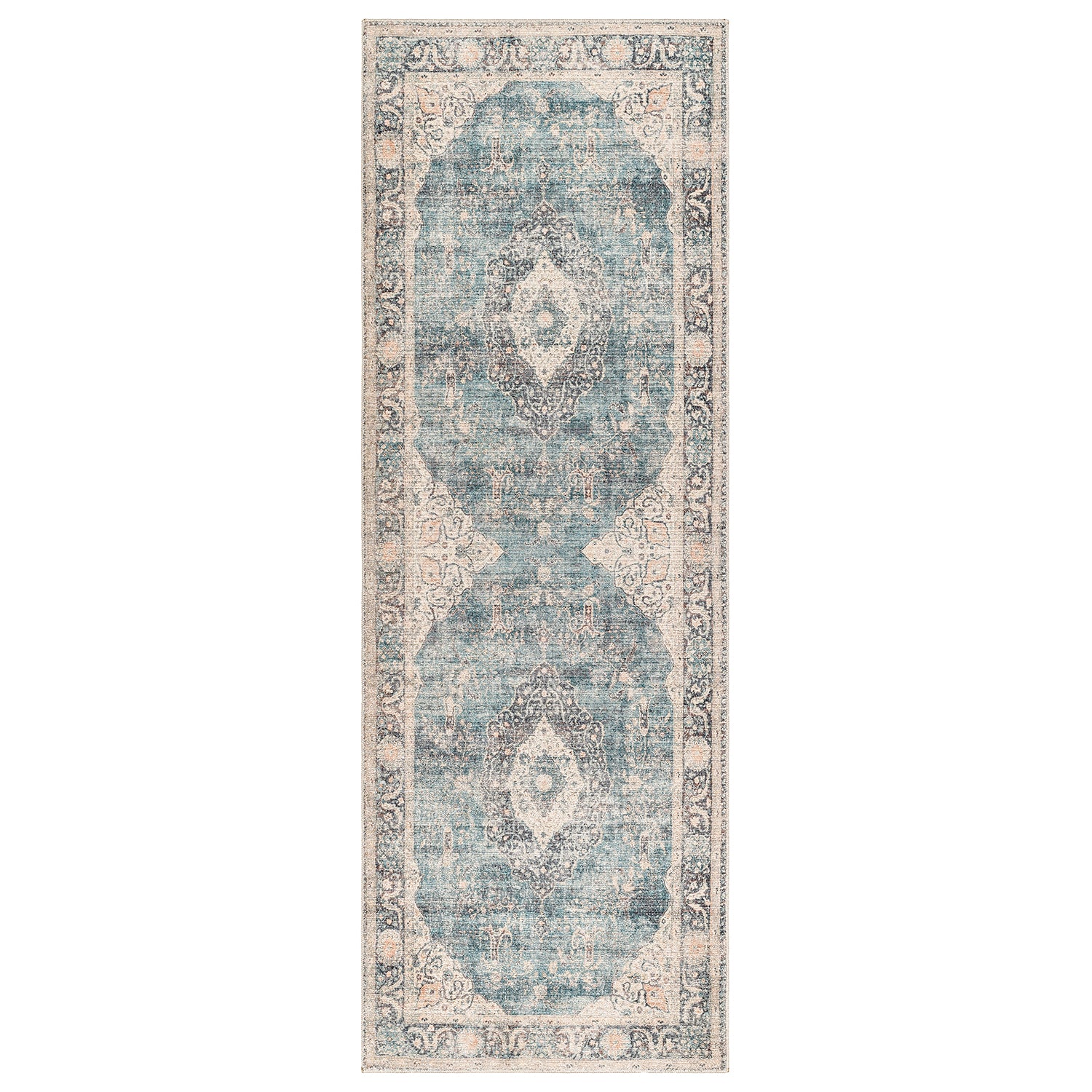Becki Owens x Livabliss Marlene Teal Machine Woven Rug