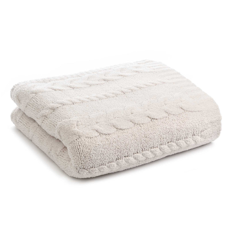 Kashwere Lounge Wide Cable Throw Blanket