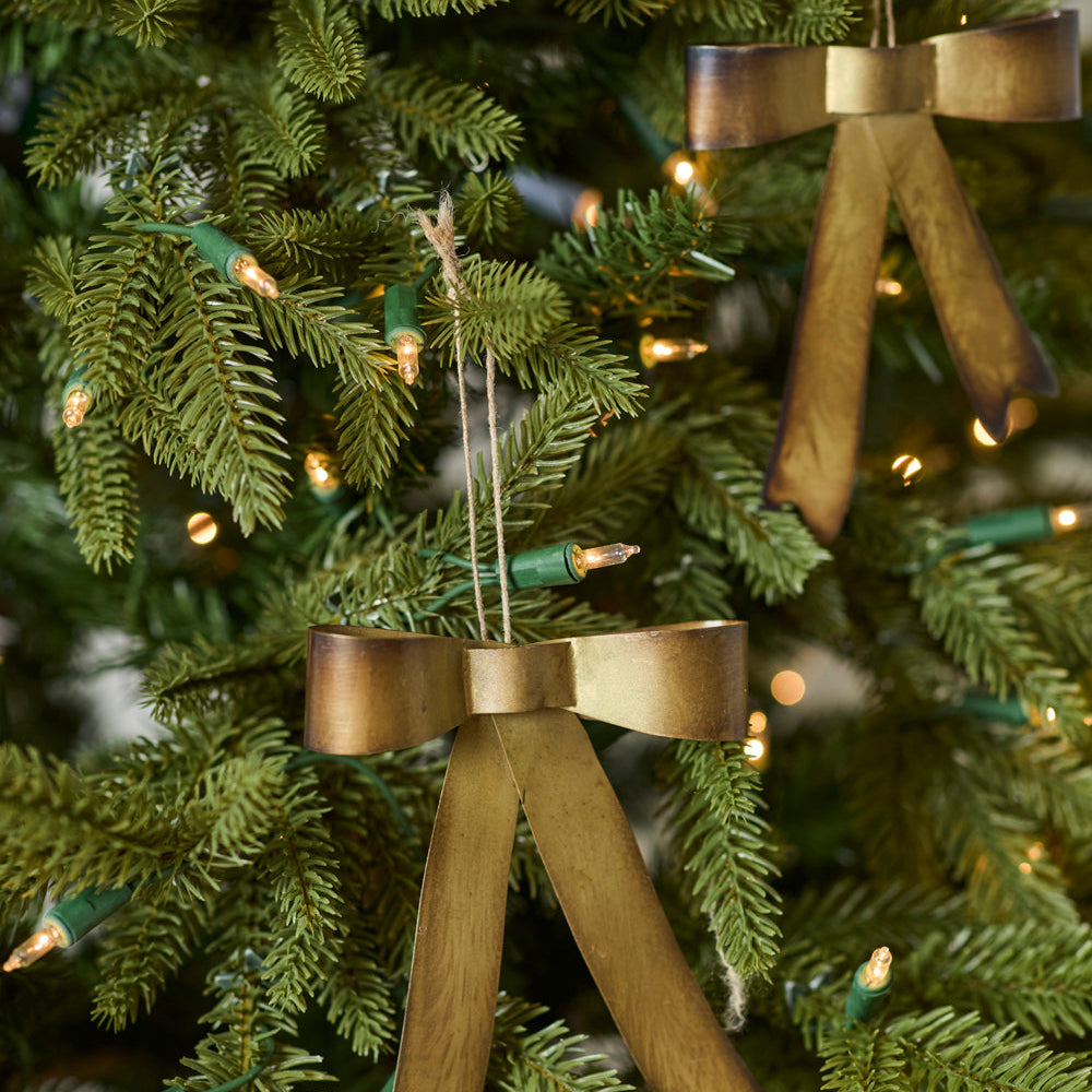 Brassy Bow Ornament Set of 3