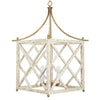 Old World Design Caliza French White and Aged Gold Chandelier