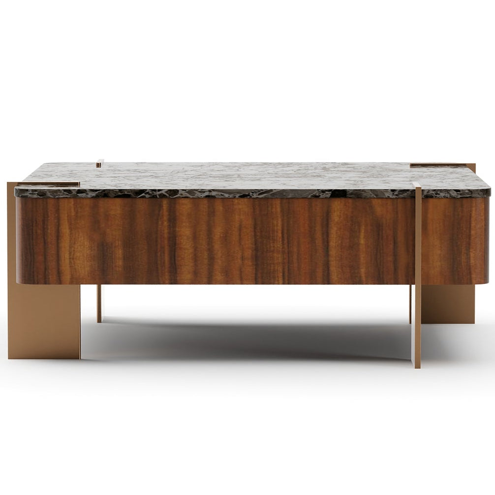 Caracole Altura Square Stone Top Cocktail Table