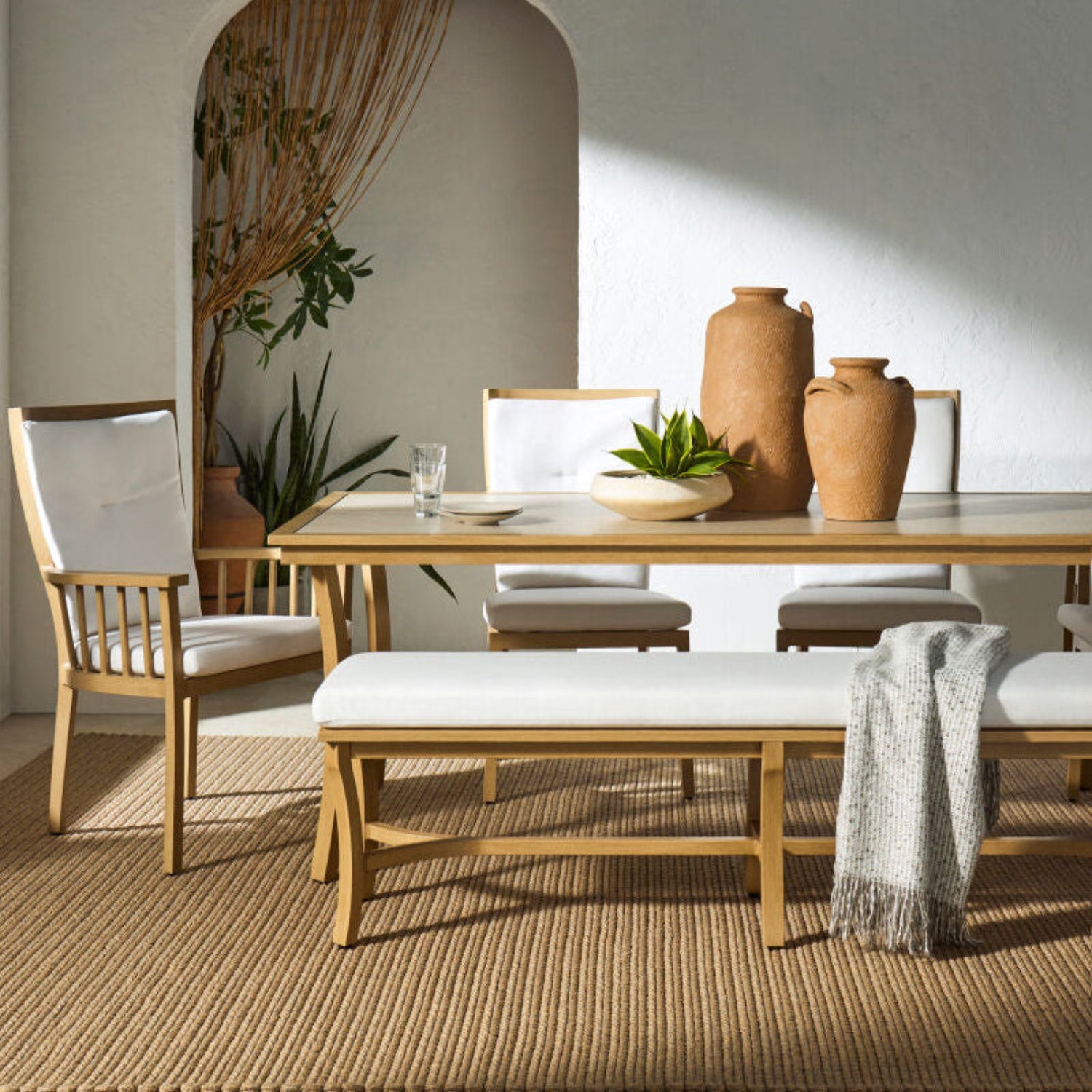 Cape Town Stone Outdoor Dining Table