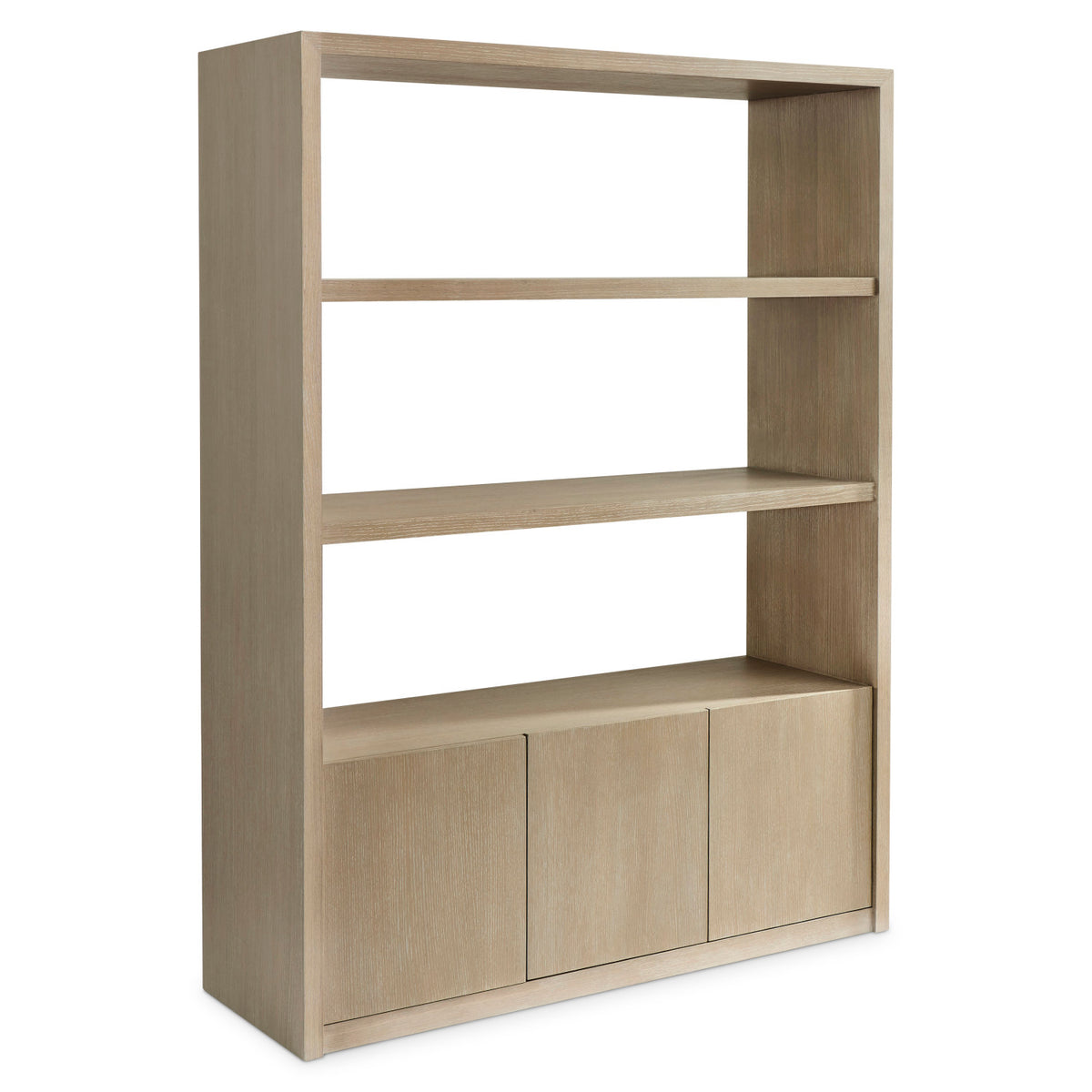 Bernhardt Living Asana Etagere in Tan, front view