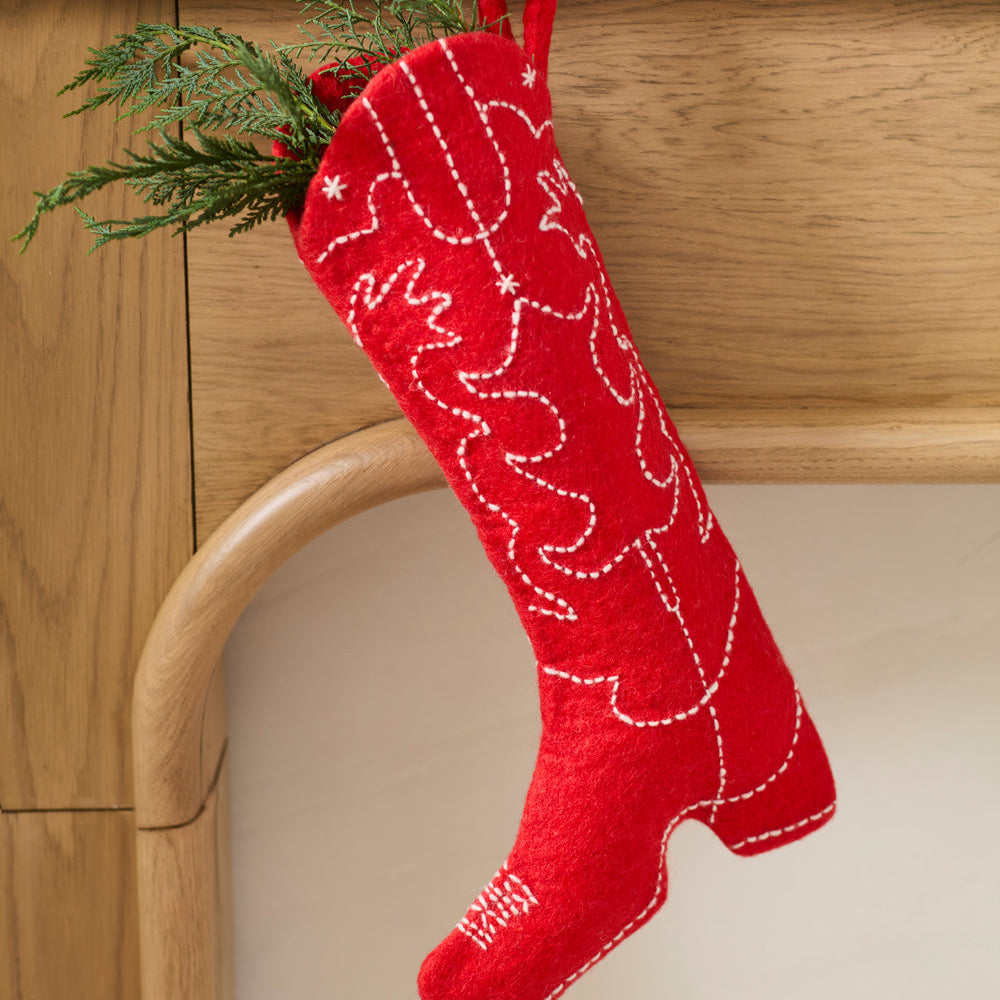 Cowboy Boot Christmas Stocking