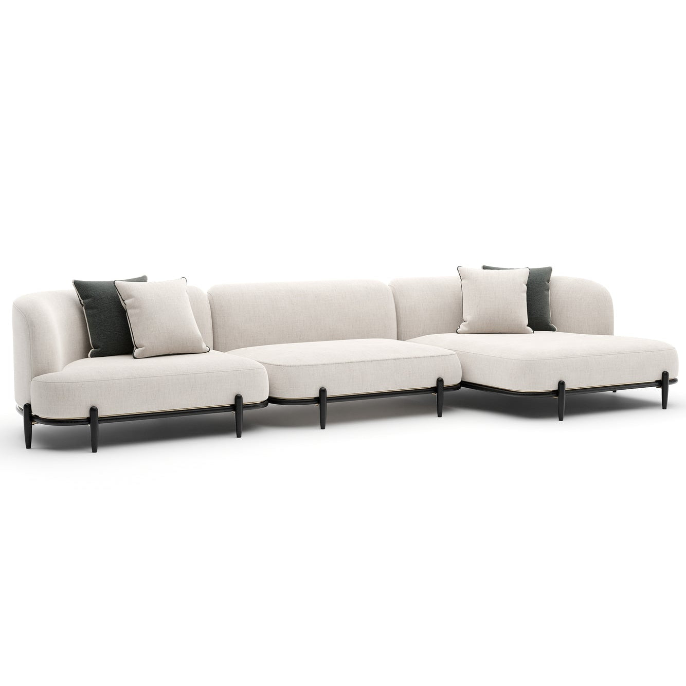 Caracole Madera Large LF Chaise Sectional Sofa