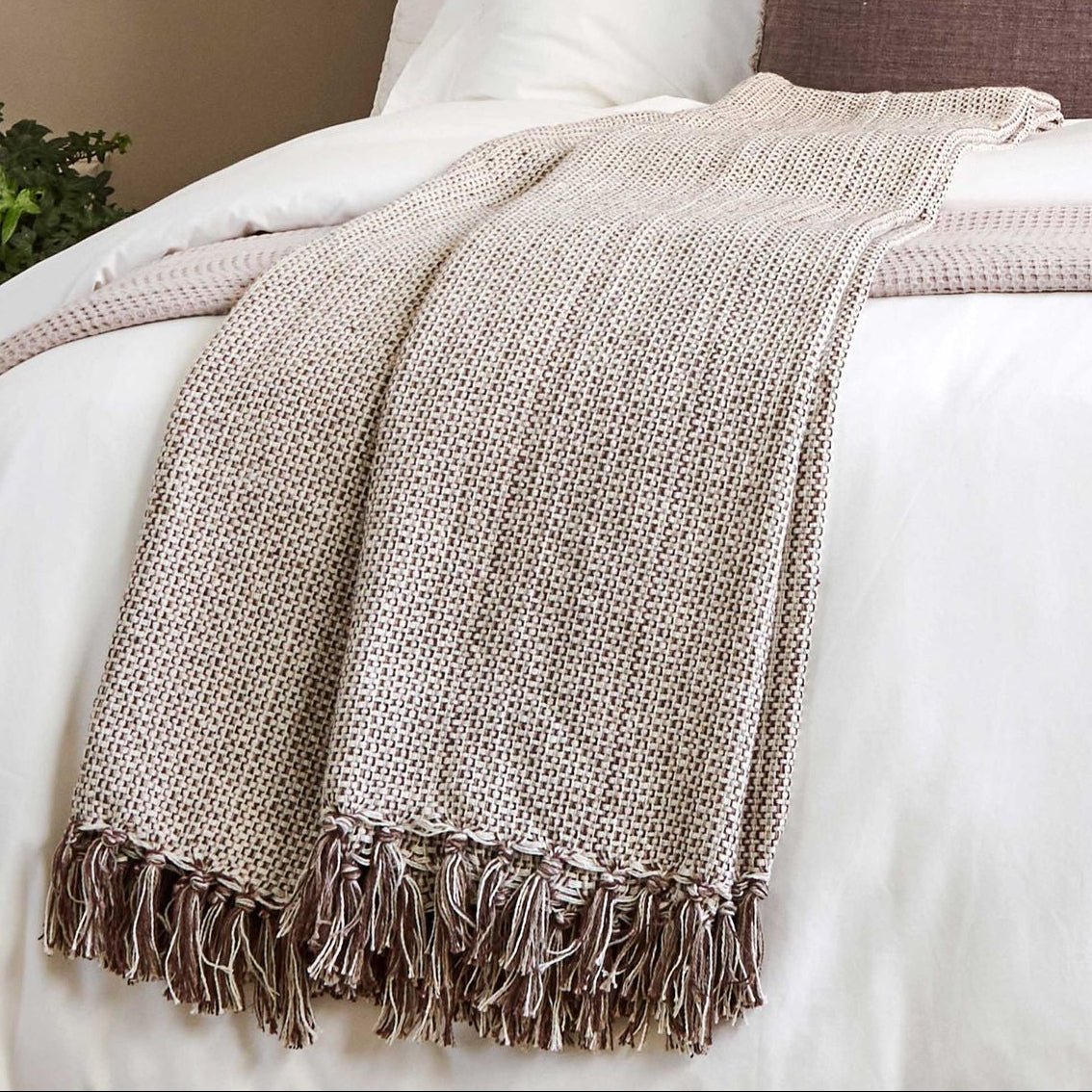 Pom Pom at Home Julian Oversized Throw Blanket 60 x 90 handwoven recycled cotton throw