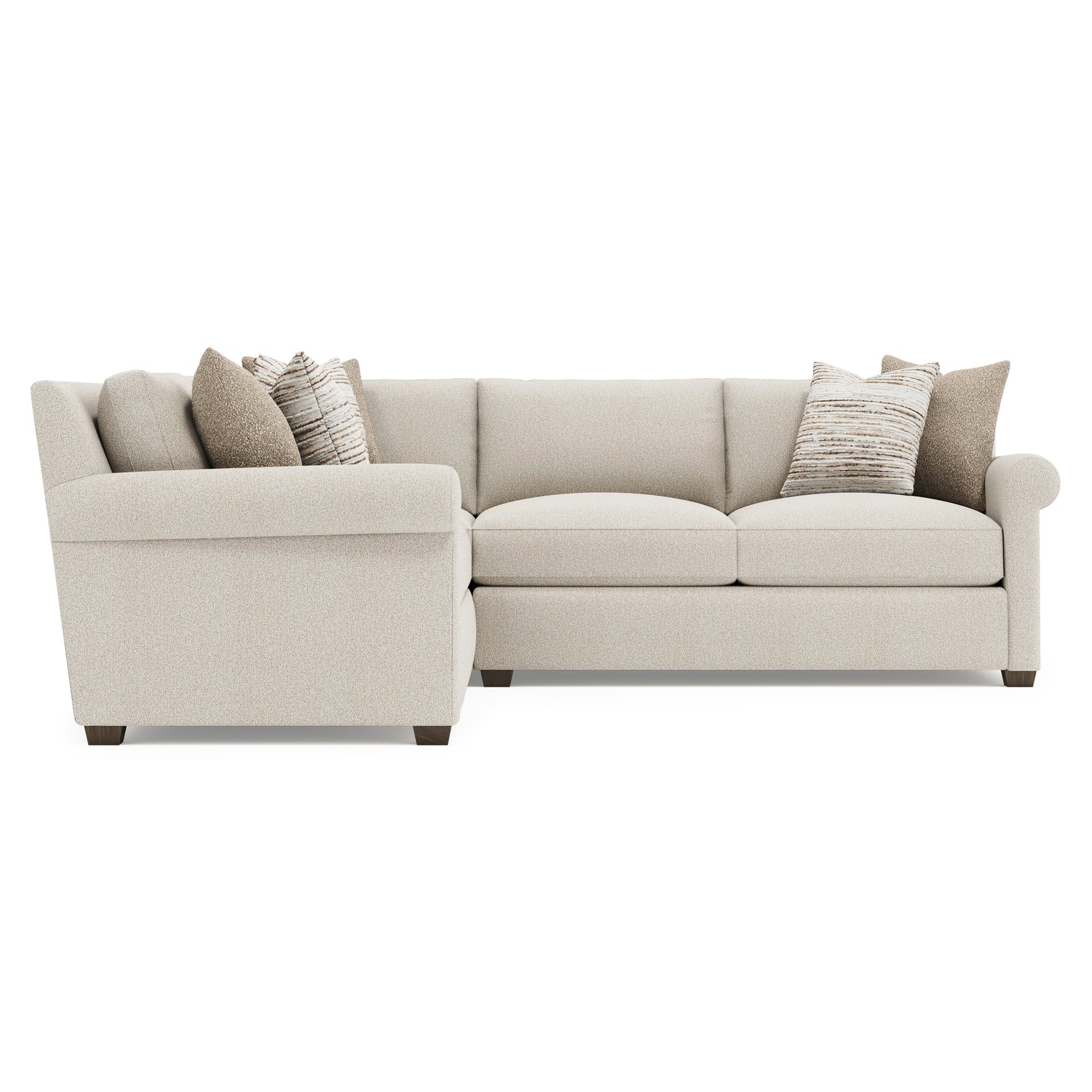 Bernhardt Living 3 Piece Barnes Fabric Sectional Sofa