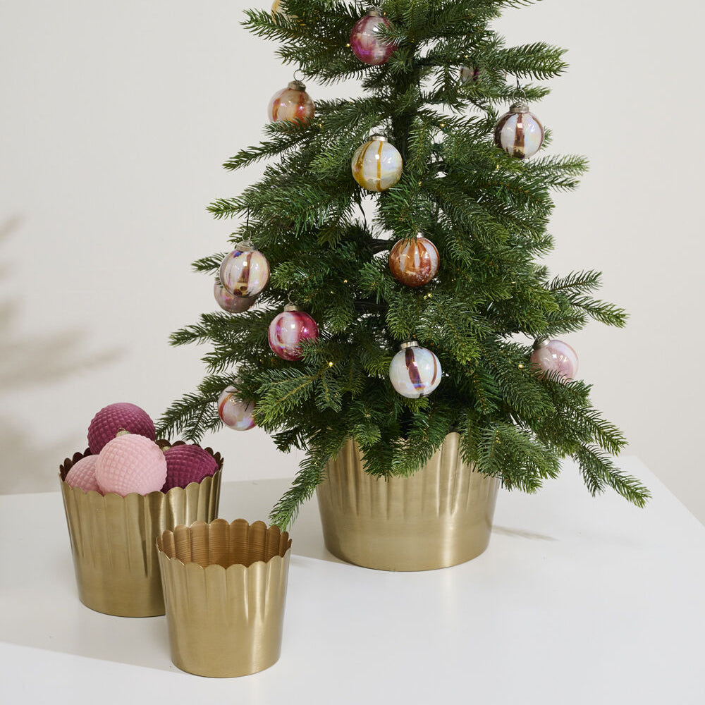 Delicata Gold Small Pot Set of 2