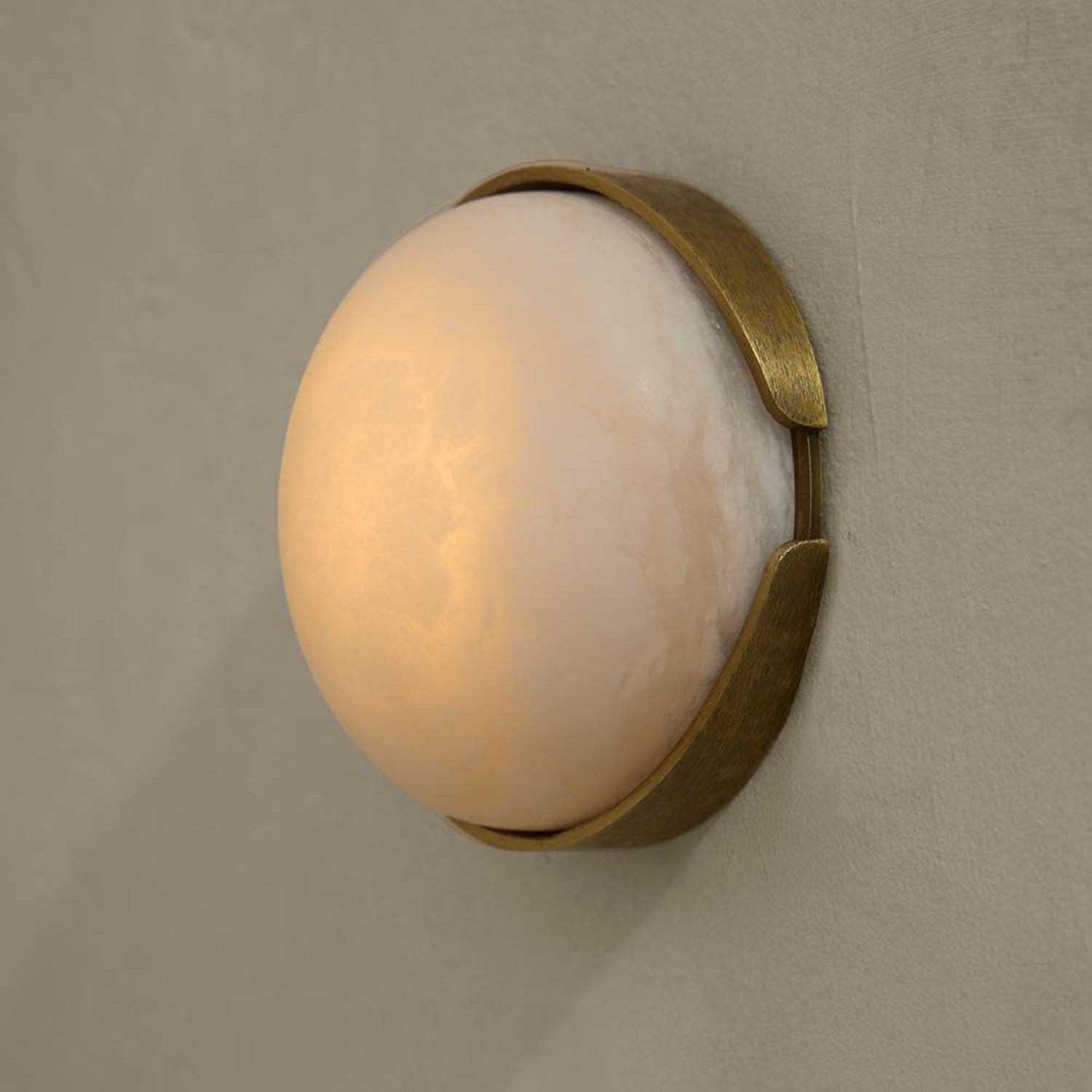 Arteriors Elara Antique Brass Mini Flush Mount