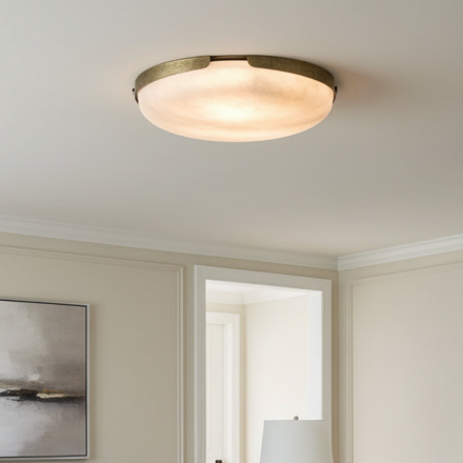 Arteriors Elara White Bronze Flush Mount