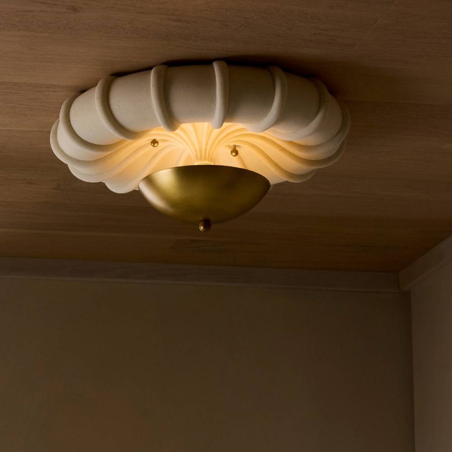 Arteriors Camella Gold Small Flush Mount