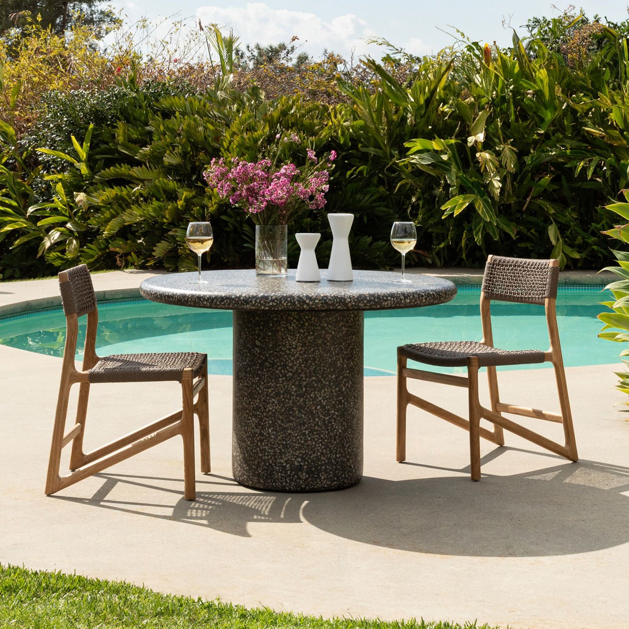 Ysidro Outdoor Dining Chair Set of 2