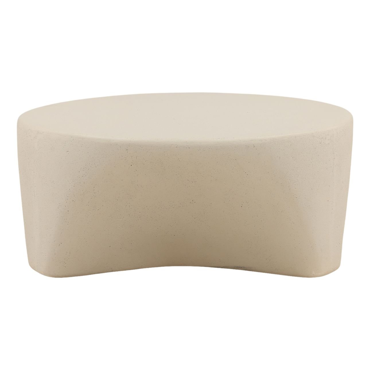 Lucius outdoor coffee table close-up on concrete texture