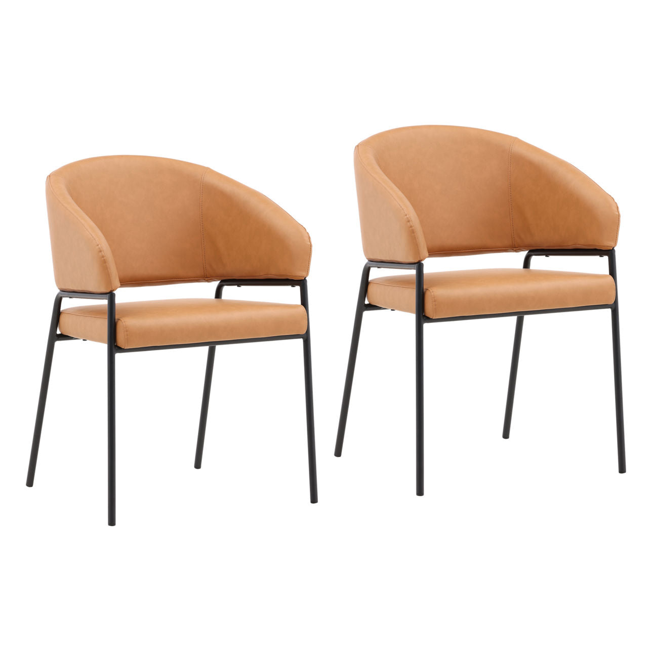 Cathey Camel Dining Chair Set of 2