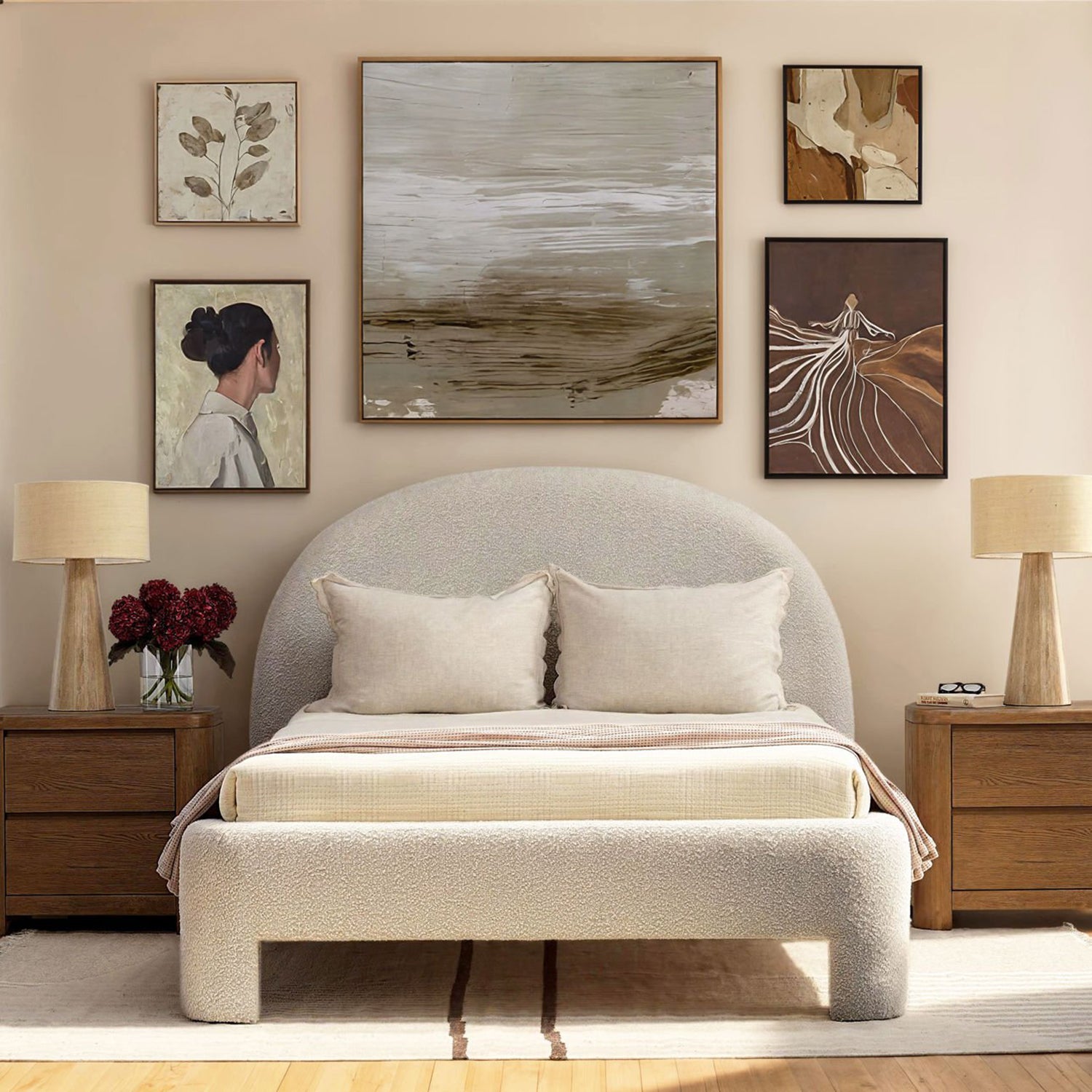 Amir Cream Bed