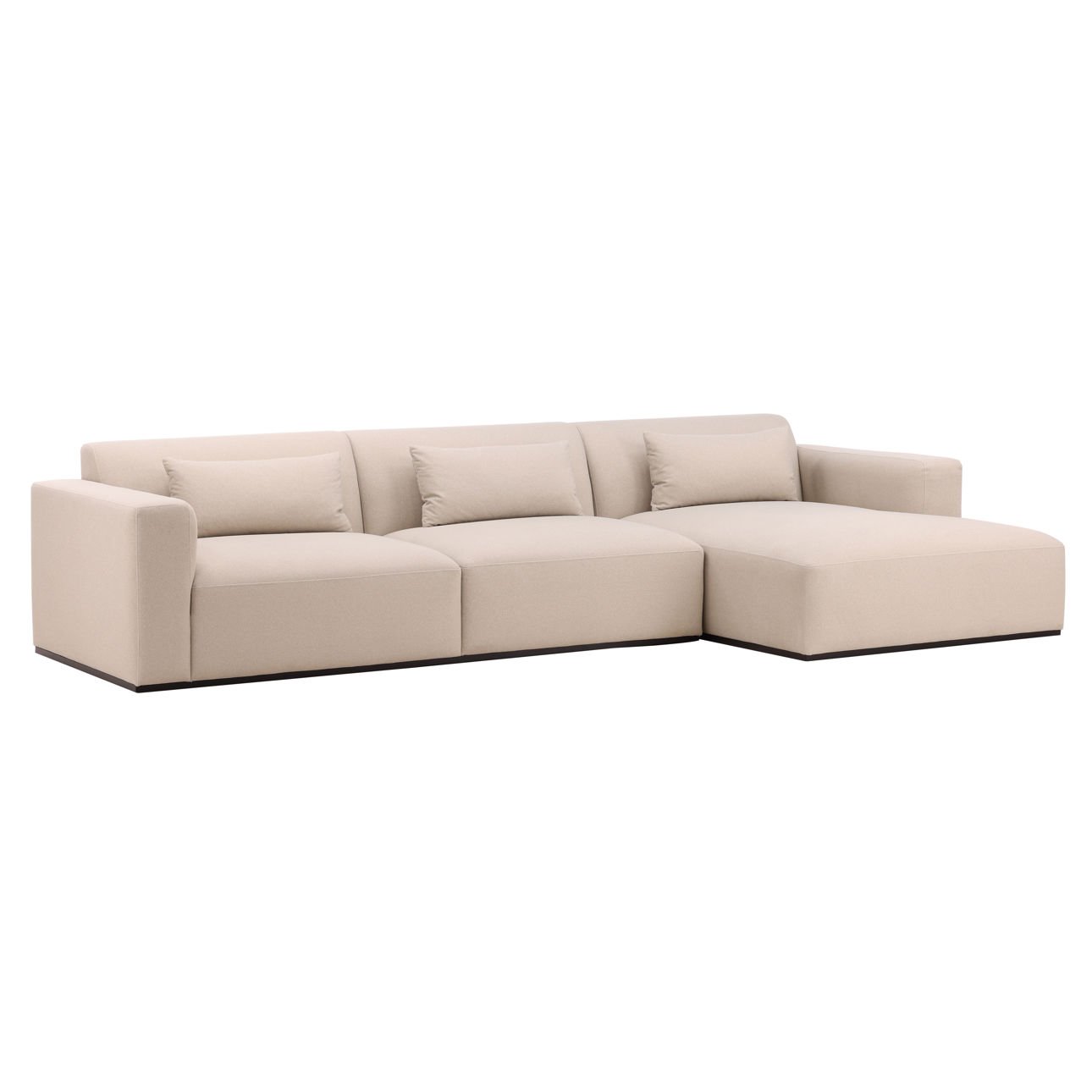Brooklyn Cream Chaise Sectional Sofa