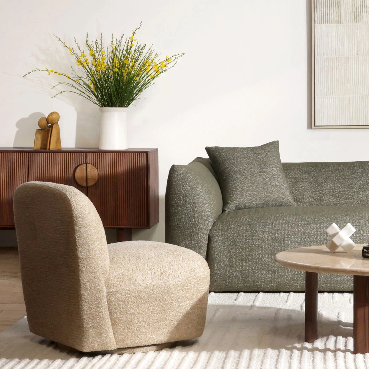 Darrel Sand Swivel Chair
