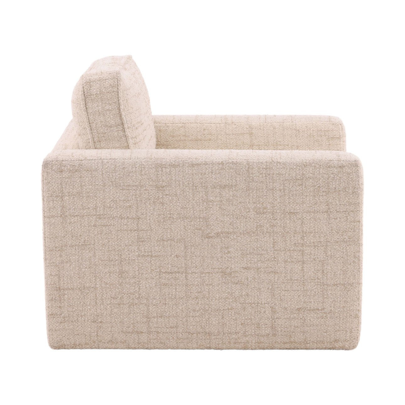 Jax Cream Occasional Chair cream tweed fabric detail close-up