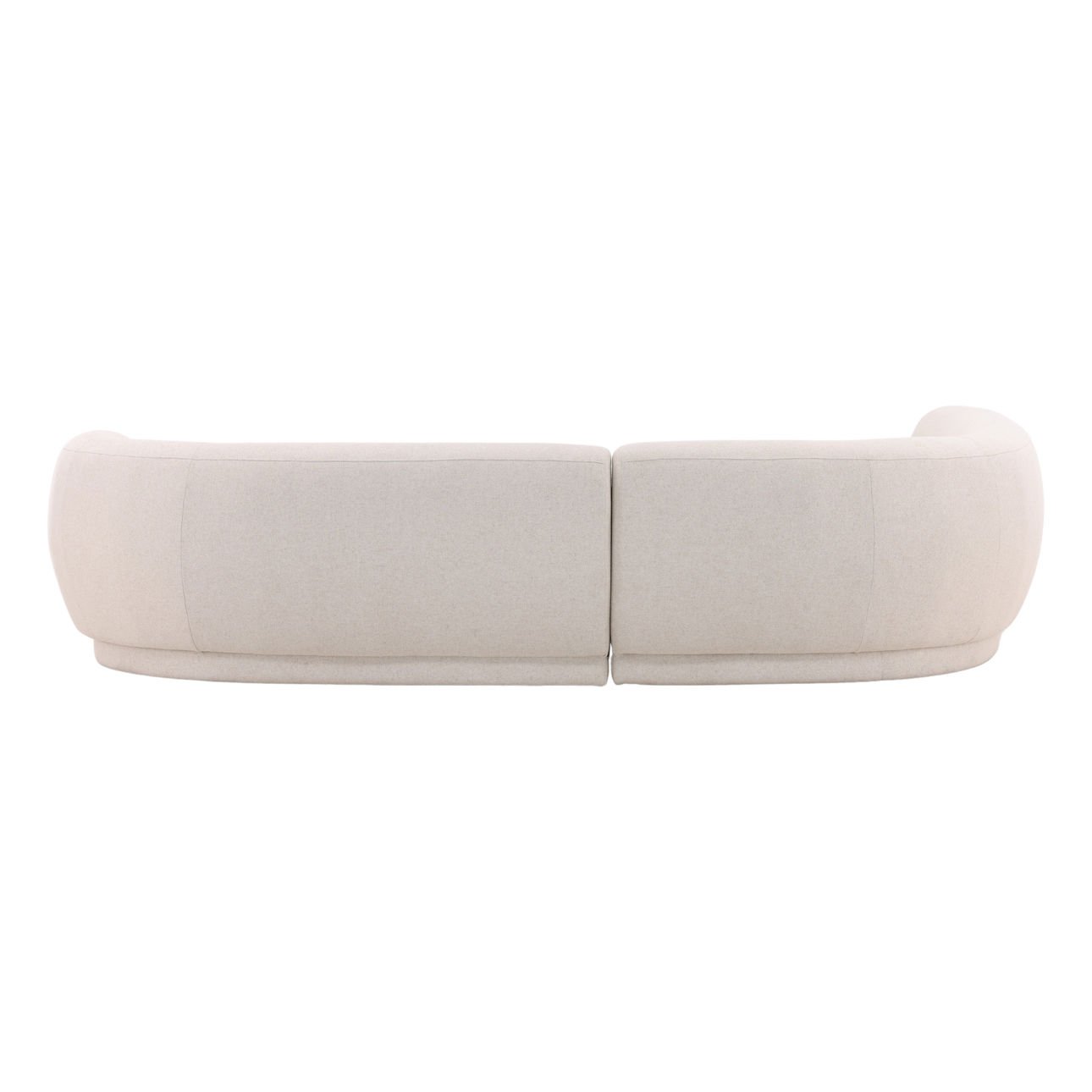 Lake Frio Cream Chaise Sectional Sofa