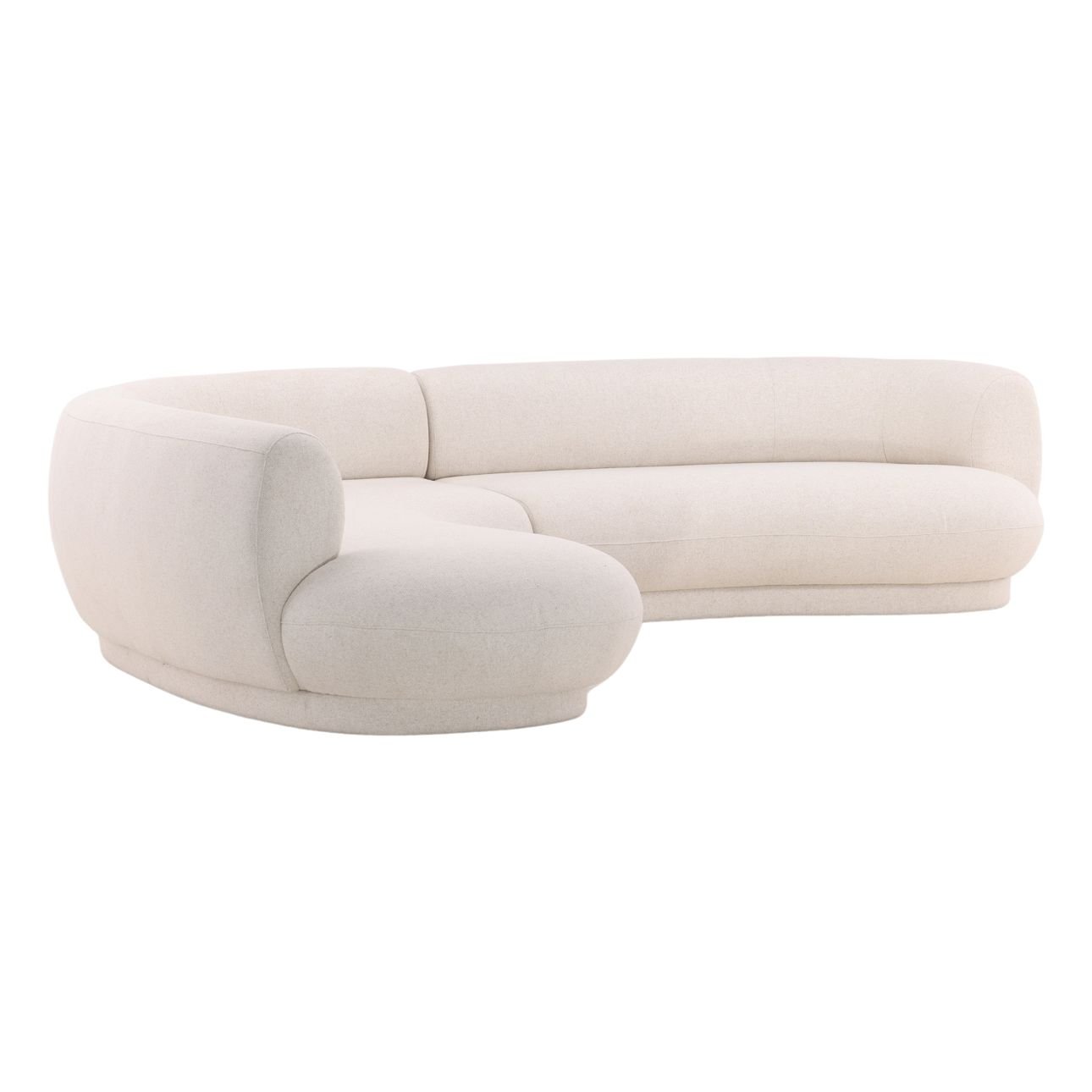 Lake Frio Cream Chaise Sectional Sofa