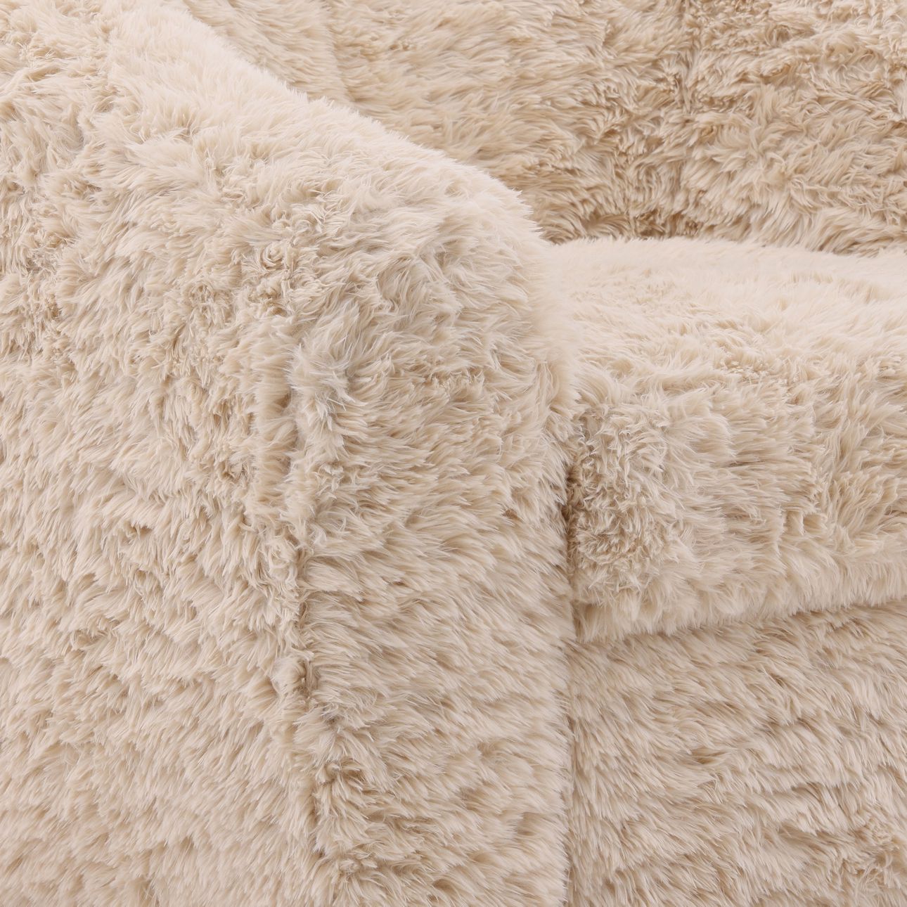 Back view of the Caitlin cream chenille occasional chair