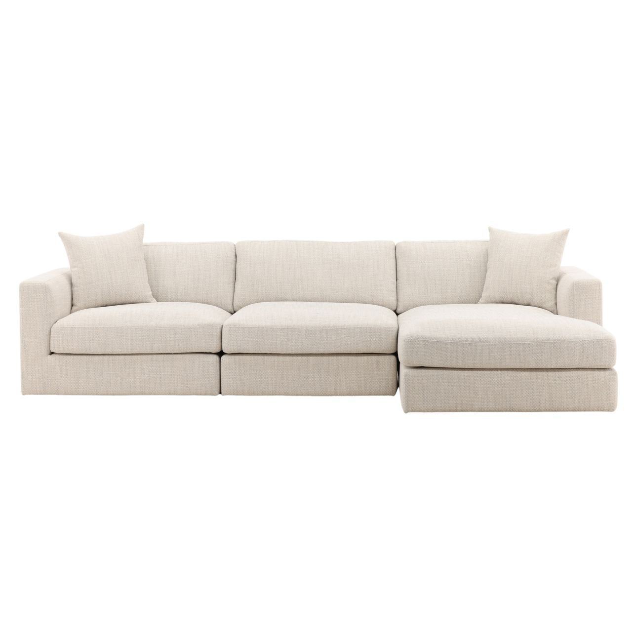 Erica Taupe Chaise Sectional Sofa