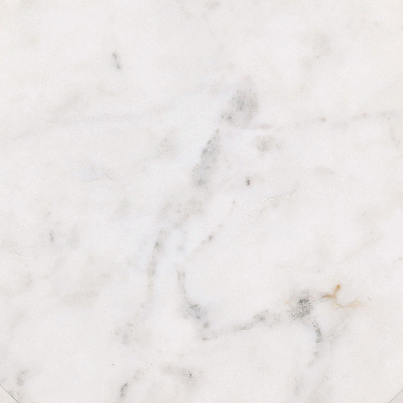 White marble top detail on the Rachael side table