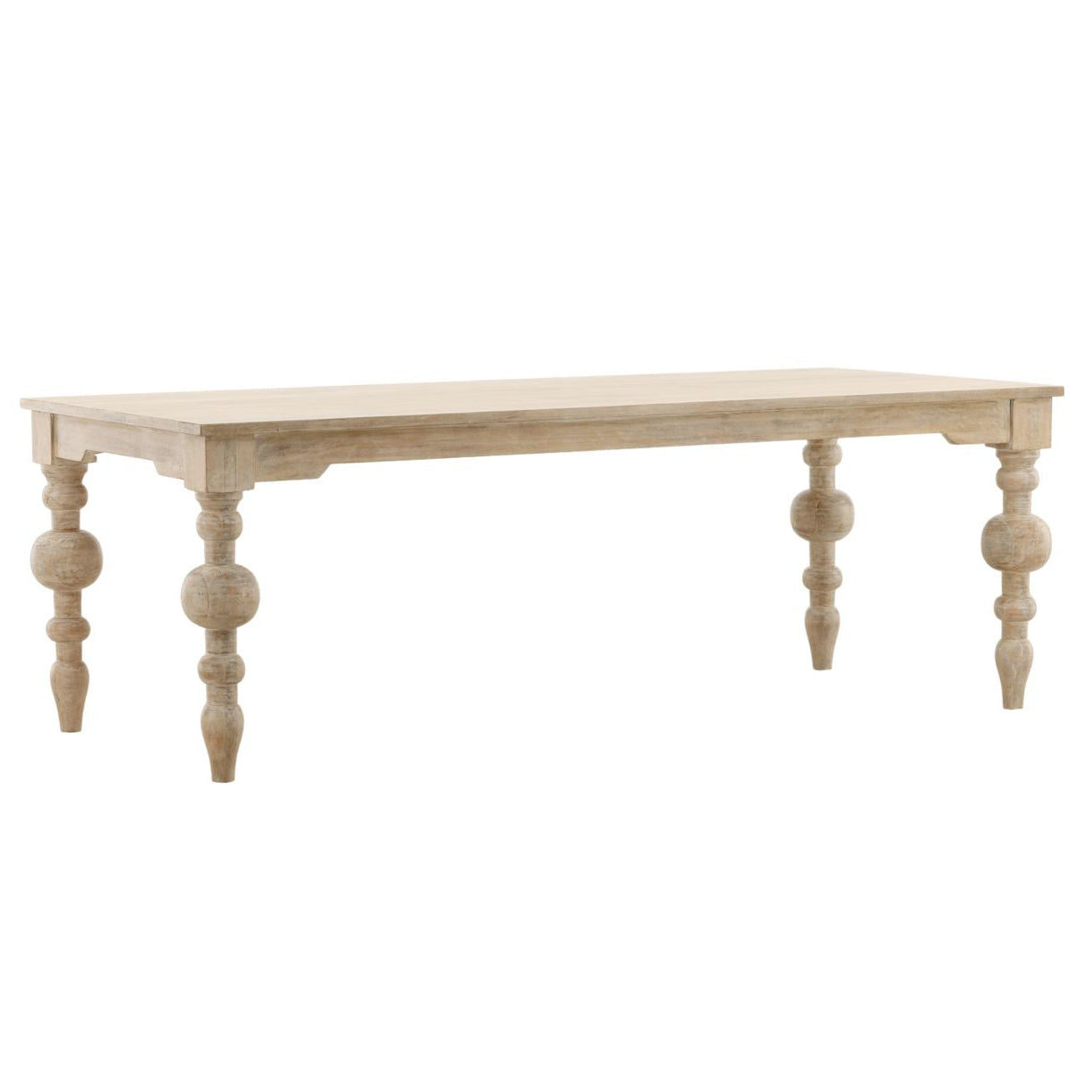 Annette Whitewash Dining Table