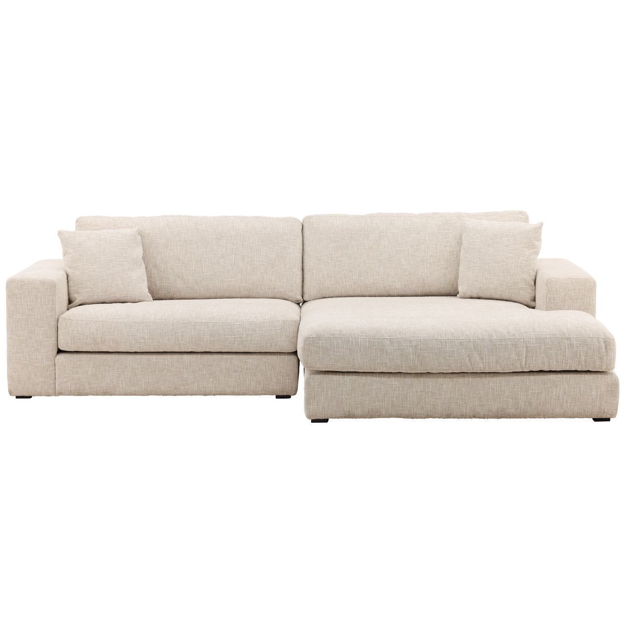Darina Cream Right Chaise Sectional Sofa