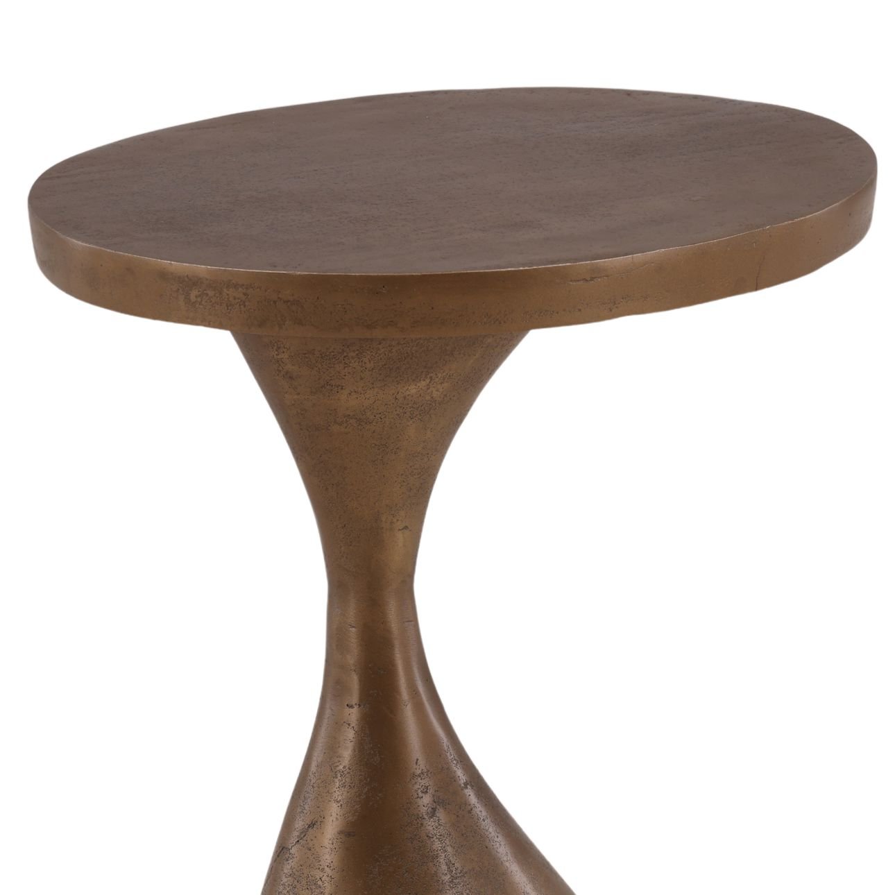 Nara Antique Brass Side Table