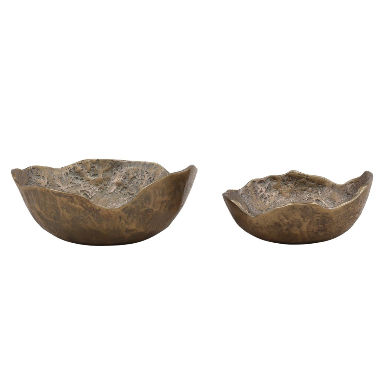 Damara Antique Brass Bowl Set of 2