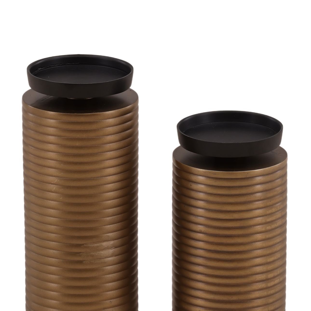 Kaolin Antique Brass Candle Holder Set of 2